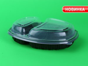 Контейнер Ланч-бокс СпК-257-2 черный с крышкой